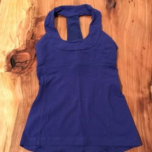 Royal blue Lululemon workout tank top w shelf bra